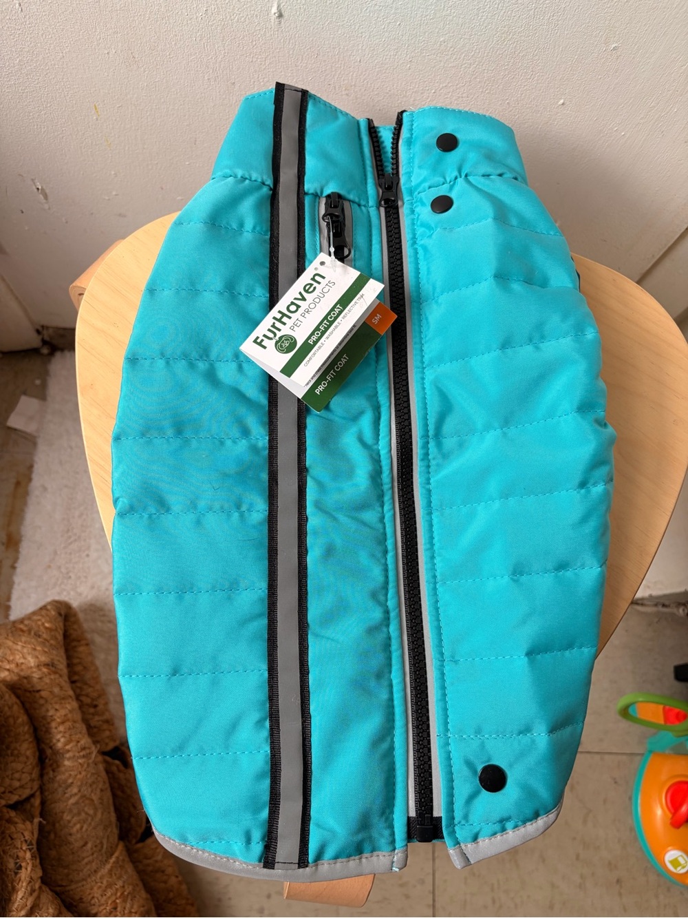 New Teal Quilted Kids Pet Vest Size SM
